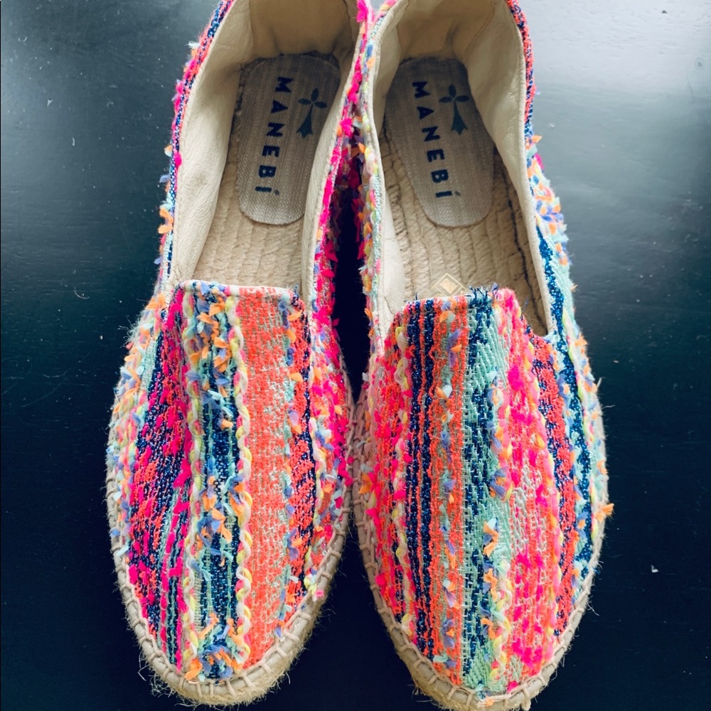 Manebi / Anthropologie Rainbow colored woven